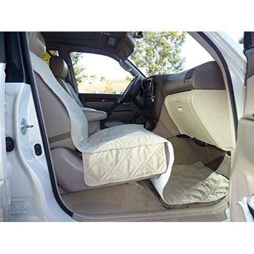  Formosa Covers Deluxe Quilted and Padded Dog Car Seat Cover with Non-Slip Back Best for Car Truck and SUV - Make Travel with Your Pet Always an Option - 3 Sizes and Colors (Black, Grey, Taupe)