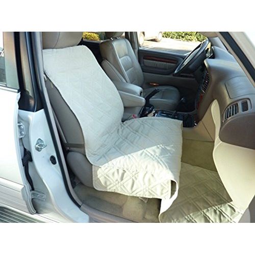  Formosa Covers Deluxe Quilted and Padded Dog Car Seat Cover with Non-Slip Back Best for Car Truck and SUV - Make Travel with Your Pet Always an Option - 3 Sizes and Colors (Black, Grey, Taupe)