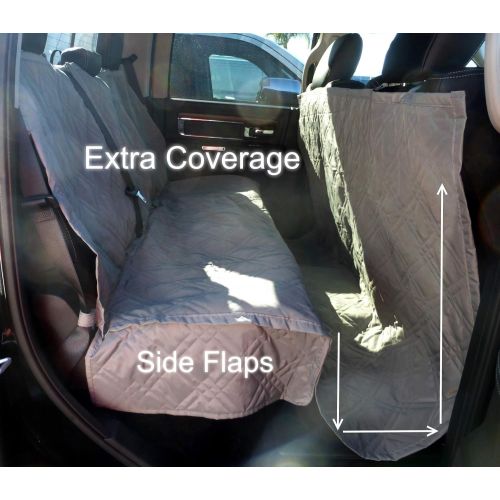  Formosa Covers Deluxe Quilted and Padded Dog Car Seat Cover with Non-Slip Back Best for Car Truck and SUV - Make Travel with Your Pet Always an Option - 3 Sizes and Colors (Black, Grey, Taupe)