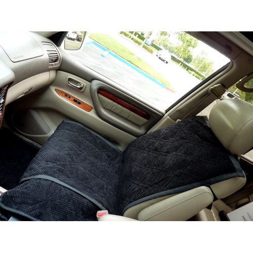  Formosa Covers Deluxe Quilted and Padded Dog Car Seat Cover with Non-Slip Back Best for Car Truck and SUV - Make Travel with Your Pet Always an Option - 3 Sizes and Colors (Black, Grey, Taupe)