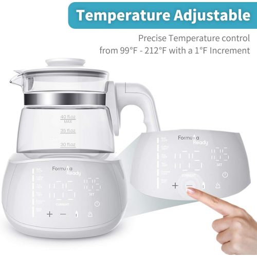  Formula Ready Baby Water Kettle- One Button Boil Cool Down and Keep Warm at Perfect Baby Bottle Temperature 24/7 - Dispense Warm Water Instantly- Replace Traditional Baby Bottle Wa