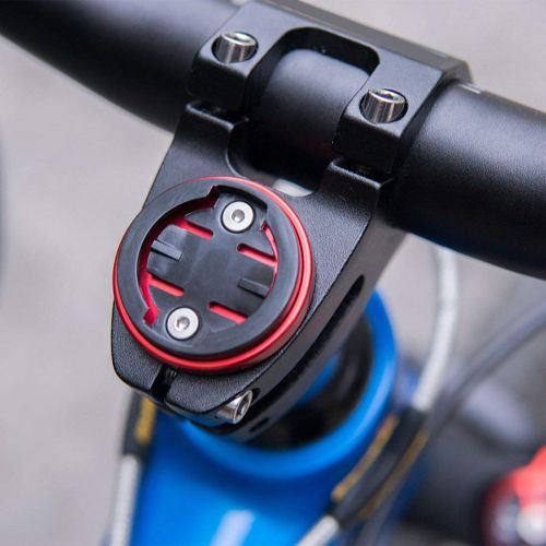  Formulaone MTB Rennrad Fahrrad Computer Halter Vorbau Oberkappe Radfahren Stoppuhr GPS Tachometer Halterung Fuer Garmin Bryton CATEYE - Schwarz, Rot