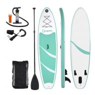 Formulaone Inflatable SUP Surfboards Stand Up Paddle Board with Carry Backpack Outdoor Double Layer Thickening Paddle Pump Kit - Mint Green