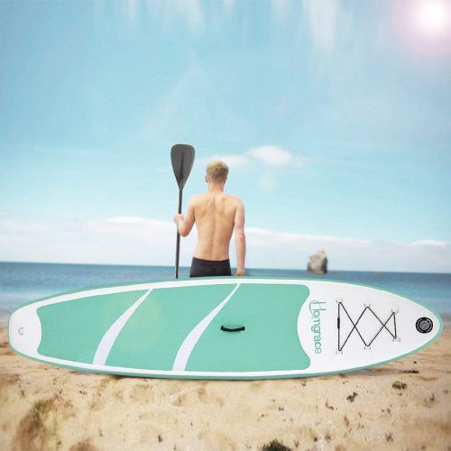  Formulaone Inflatable SUP Surfboards Stand Up Paddle Board with Carry Backpack Outdoor Double Layer Thickening Paddle Pump Kit - Mint Green