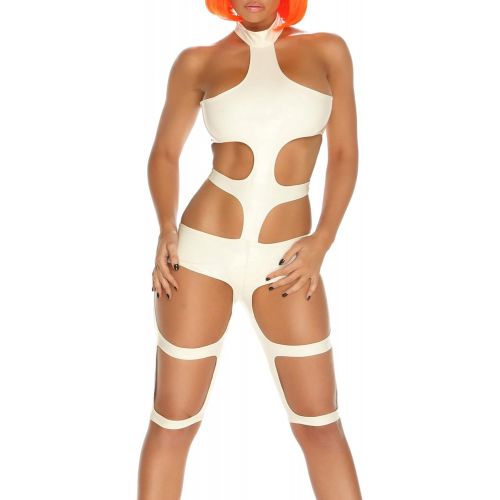  할로윈 용품Forplay Womens Futuristic Element Strappy Stretchy Costume Bodysuit with Cutouts