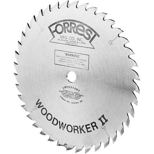  Forrest WW10407125 Woodworker II 10-Inch 40 Tooth ATB .125 Kerf Saw Blade with 58-Inch Arbor