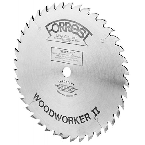  Forrest WW10407125 Woodworker II 10-Inch 40 Tooth ATB .125 Kerf Saw Blade with 58-Inch Arbor