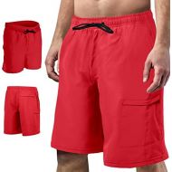 Fort Isle Mens Board Shorts Swimwear 10 inch Inseam Mens Bathing Suit Mens Swim Trunks Beach Swimming Trunks for Men