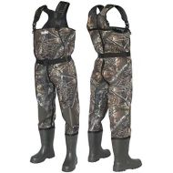 [아마존베스트]FortMen Neoprene waders, 5 mm, mens fishing trousers with EVA boots, size 41-47, waterproof waders, men’s pond fishing wader trousers