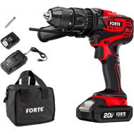 [아마존베스트]Forte ID20B Cordless Impact Drill Driver Kit - 20V Max, 1,700 in-lbs of Torque, 1/4-IN. Hex with Lithium-ion Battery, Quick Charger and Storage Bag Included