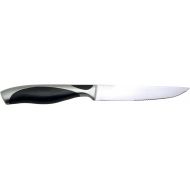 Fortessa CIOP Serrated Steak Knife with StainlessBlack Handle, 9.25-Inch, Set of 6