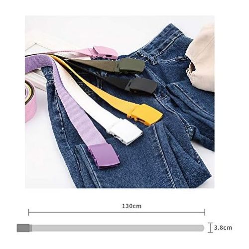  Forthery Mens Military Web Belt - Casual for Jeans Nylon Canvas Belt Adjustable Belts Tactical Plastic Buckles Set