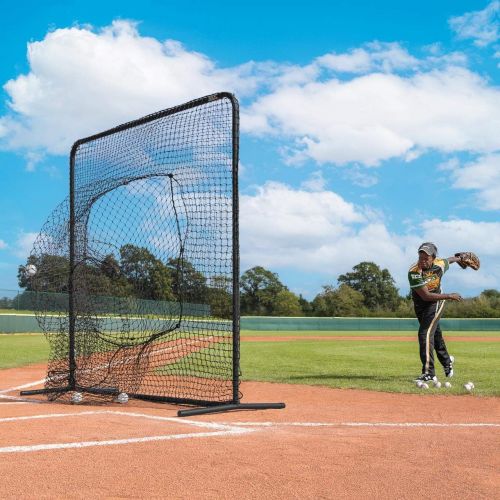  Fortress Baseball Sock Net Screen Pro Quality 7ft x 7ft Baseball Hitting Net for Soft Toss and Hitting Tee Practice Baseball Training Equipment Hitting Screen Baseball