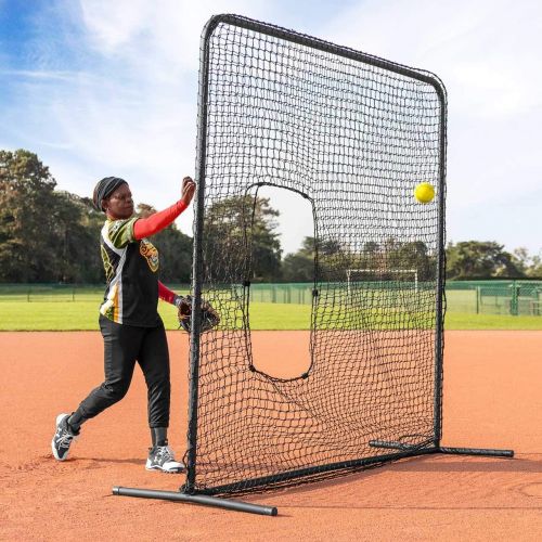  Fortress Softball Screen - Pitching Net & Frame to Perfect Your Batting Technique Baseball Practice Gear Baseball Solo or Team Training Equipment Baseball Batting Practice