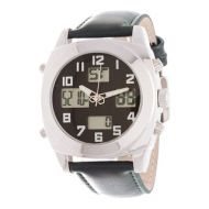 Fortune NYC Mens Silver Case / Green Leather Strap Analog Digital Watch by Xtreme
