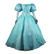 Fortunehouse The Little Mermaid Princess Ariel Cosplay Costume Green Dress for Women