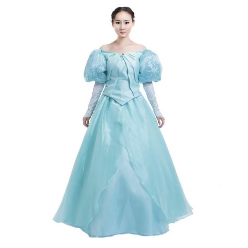  Fortunehouse The Little Mermaid Princess Ariel Cosplay Costume Green Dress for Women