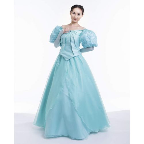  Fortunehouse The Little Mermaid Princess Ariel Cosplay Costume Green Dress for Women