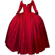 Fortunehouse Womens Scottish Highland Dress Claire Fraser Red Dress Ball Gown from Outlander