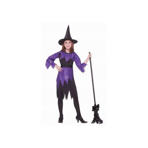  Forum Novelties Child Girls Halloween Evil Spider Web Witch Costume Medium 8-10