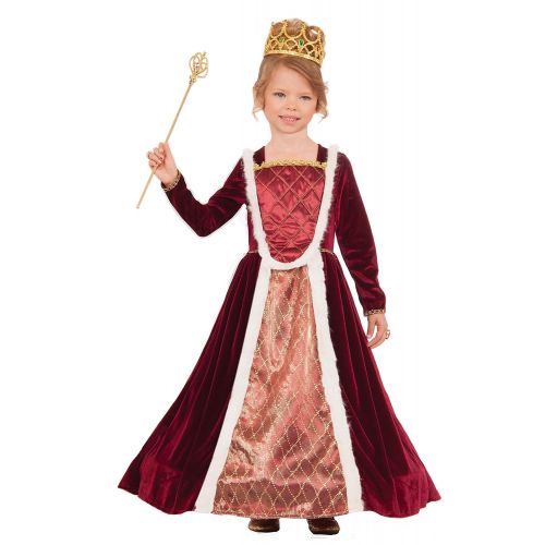  Forum Novelties Royal Medieval Queen Red Renaissance Princess Dress Fairy Tale Girls Costume