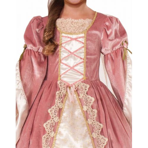  Forum Novelties Designer Collection Deluxe Victorian Rose Costume Dress, Child Medium