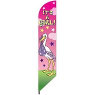 Forum Novelties Outdoor Pennant Flag, 7, Its a Girl