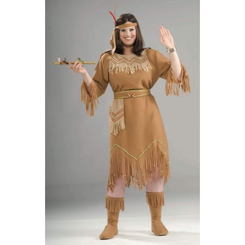  할로윈 용품Forum Novelties Womens Native American Indian Maid Plus Size Costume