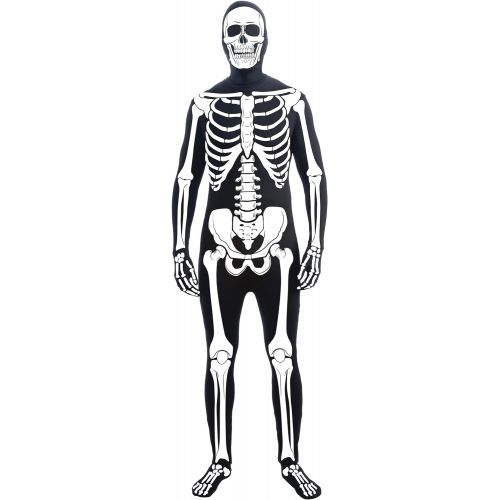  할로윈 용품Forum Novelties Mens Skeleton Man Bone Skin Suit Adult Costume