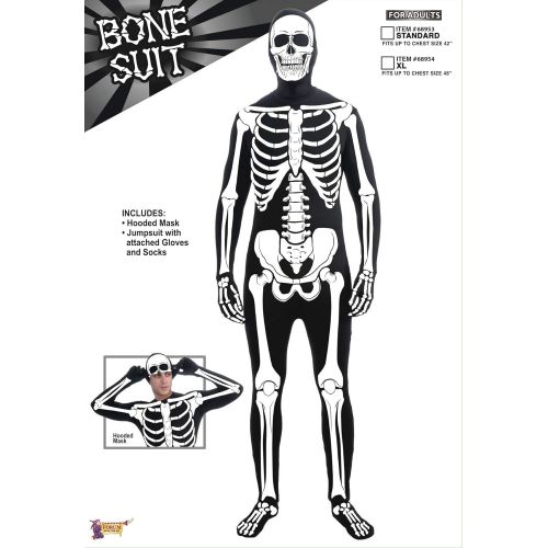  할로윈 용품Forum Novelties Mens Skeleton Man Bone Skin Suit Adult Costume