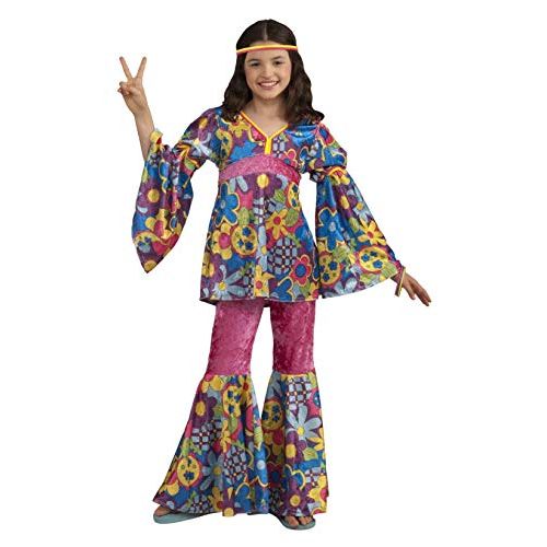  할로윈 용품Forum Novelties Deluxe Designer Collection Flower Power Costume, Child Large