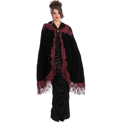  할로윈 용품Forum Novelties Womens 45-Inch Velvet Lace Vampiress Cape