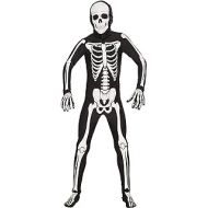 Forum Novelties Im Invisible Costume Stretch Body Suit, Skeleton, Child Medium