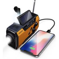 [아마존 핫딜]  [아마존핫딜]FosPower Emergency Solar Hand Crank Portable Radio, NOAA Weather Radio for Household and Outdoor Emergency with AM/FM, LED Flashlight, Reading Lamp, 2000mAh Power Bank USB Charger