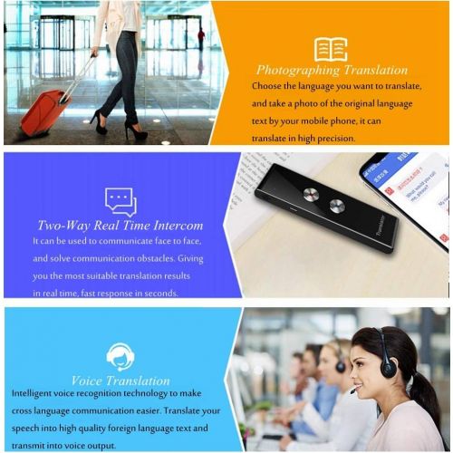  [아마존베스트]Fosa fosa Portable Voice Language Translator, Bluetooth 2.4G Smart Pocket Interpreter Intelligent Real Time Speech Multilingual Translator