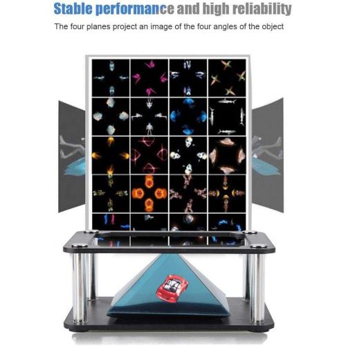  Fosa 3D Holographic Display Stands,Projector 3.5-6inch Mobile Smartphone Hologram Bracket,360° Images Holographic Display Stands Projector,for Ad Display/Cartoon Interaction/Entertainme