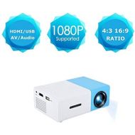 Mini LED HD Projector, fosa Portable Home 1080P Video Projector Home Cinema Projector for Living Room/Bedroom/Study Room/Travel/Party, Support Read U Disk/Mobile HDD/SD Card/AV/Key