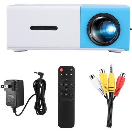  Mini LED HD Projector, fosa Portable Home 1080P Video Projector Home Cinema Projector for Living Room/Bedroom/Study Room/Travel/Party, Support Read U Disk/Mobile HDD/SD Card/AV/Key