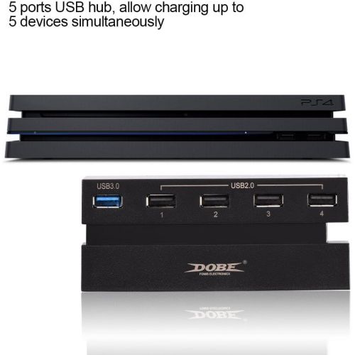  [아마존베스트]fosa High Speed 5-Port USB Hub 2.0 & 3.0 Expansion Hub Controller Adapter for PS4 Game Console
