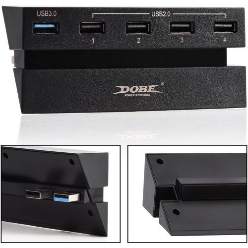  [아마존베스트]fosa High Speed 5-Port USB Hub 2.0 & 3.0 Expansion Hub Controller Adapter for PS4 Game Console