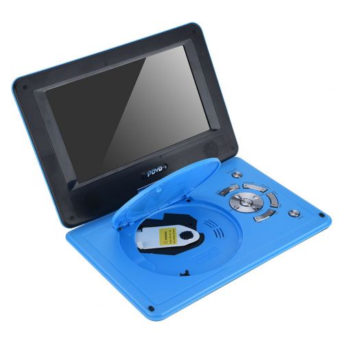  Fosa fosa Car DVD Player, 9.8” LCD Wide Screen Digital HD Ultra Thin Portable Car VCD Player Multimedia CD Player with TV Signal Interface,AV OutputInput Function(Blue)