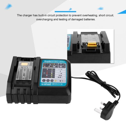  Fosa fosa DC 18RC 6A Universal Intelligent Lithium Battery Quick Charger 100-240V for Makita(Us Plug)