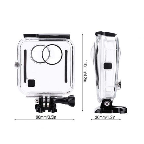  Fosa fosa Waterproof Housing Case for GoPro Fusion, Underwater Diving 45m Protective Cover Shell with Bracket Accessories for GoPro Fusion Action Camera