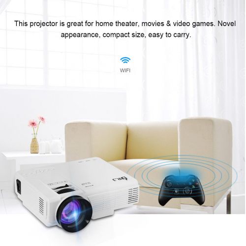  Fosa Mini Portable LED Video Projector 800 x 480 Multimedia Home Theater Support SD Card VGA White