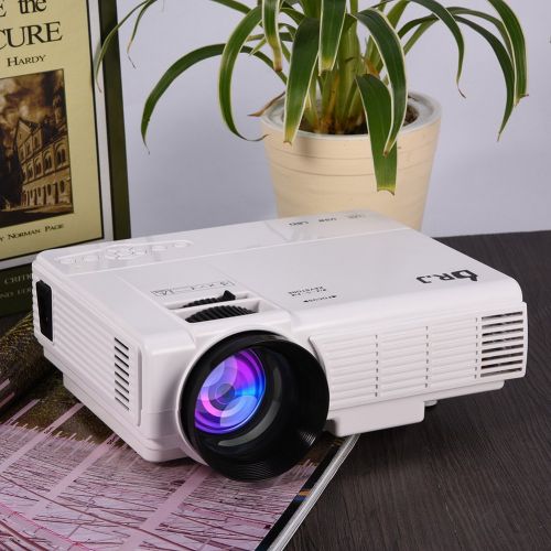  Fosa Mini Portable LED Video Projector 800 x 480 Multimedia Home Theater Support SD Card VGA White