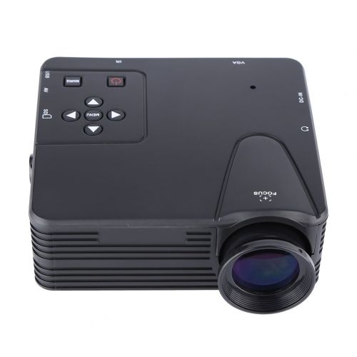  Fosa 480x320pixels 1080P Mini Projector Home Use 100 LM Home Theater Multimedia(Black)