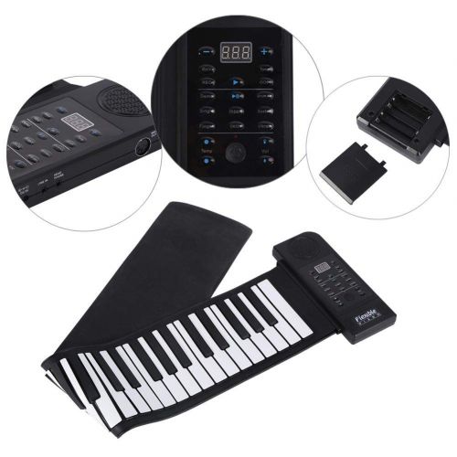  Fosa fosa Portable 61-Keys Roll up Soft Silicone Flexible Electronic Digital Music Keyboard Piano New