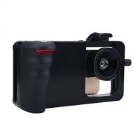 Fosa fosa Smartphone Video Rig, Handheld Grip Filmmaking Recording Stabilizer Phone SLR Holder with Shoulder Belt, Wide Angle, Macro Lens, Bluetooth Connection for Smartphones Below 5.5