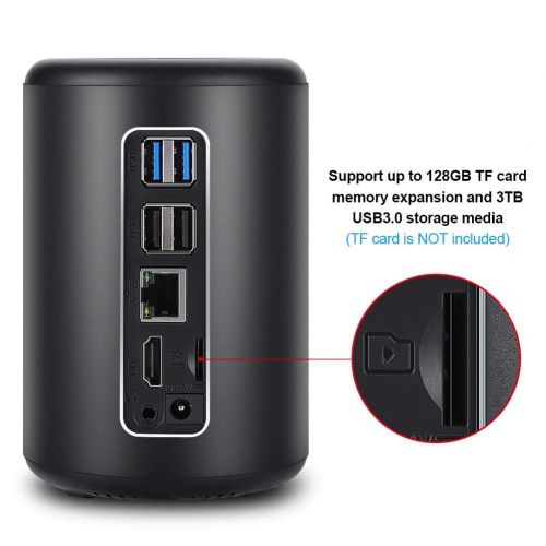  Fosa fosa Mini PC Pocket PC Windows 10 Intel x5-Z8350 Processor 4GB Ram 64GB emmc 5.1 Support HDMI 1.4a 4K, 2KDual Band Wi-FiWireless LANBT4K Output Micro Desktop Computer (Black)