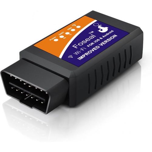  Foseal 【Improved Version Car WiFi OBD2 Scanner OBDII Scan Code Reader Adapter Check Engine Light Diagnostic Tool iOS & Android Work App inCarDoc, OBD Fusion, Torque